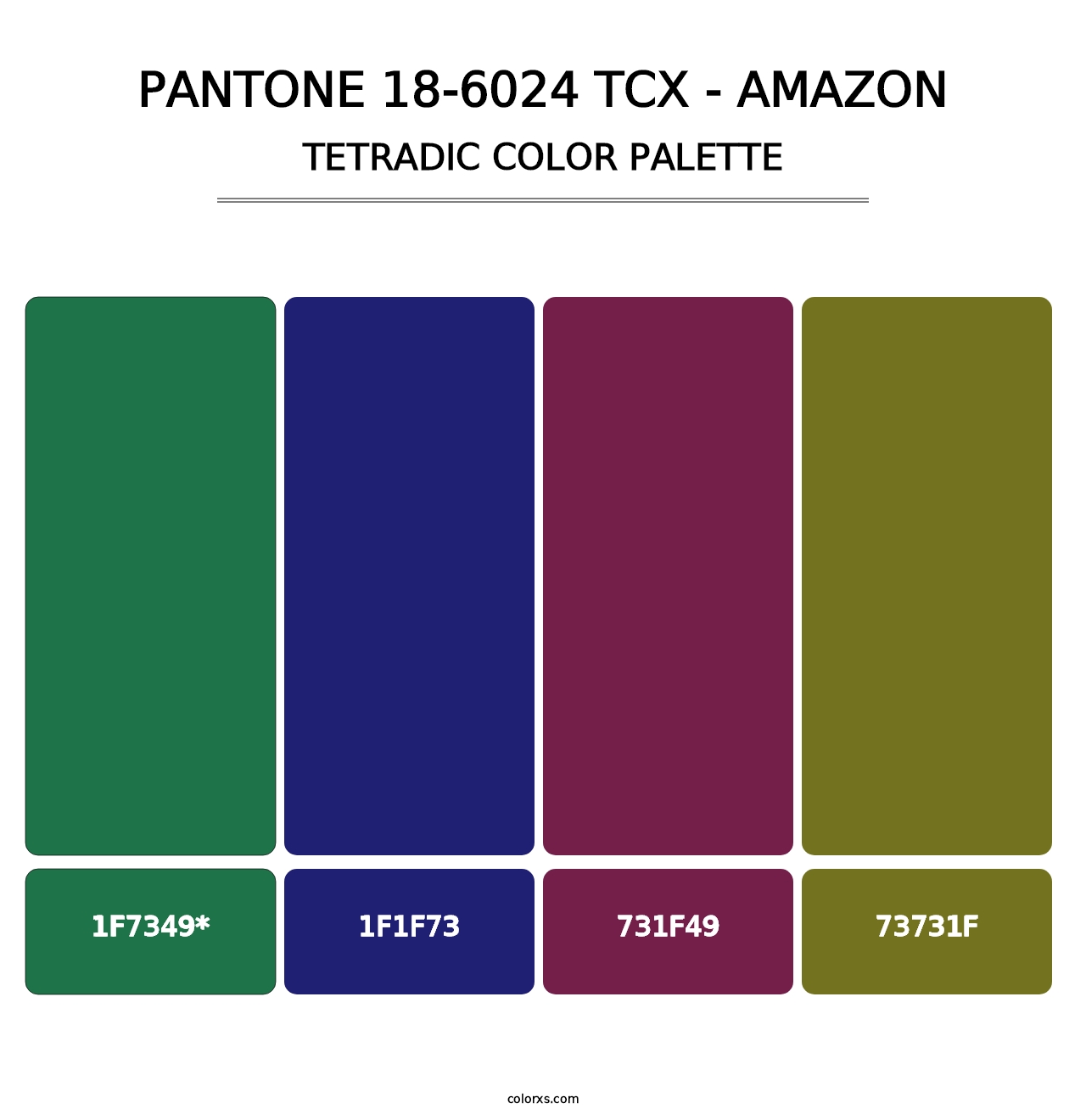 PANTONE 18-6024 TCX - Amazon - Tetradic Color Palette