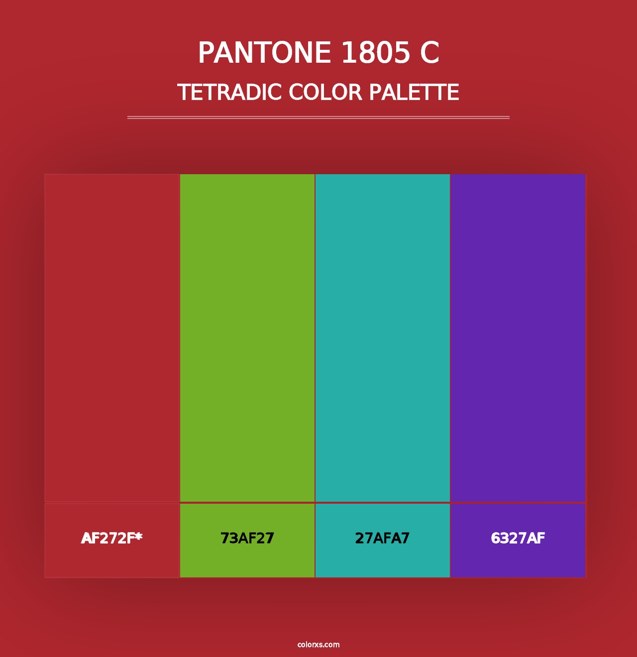 PANTONE 1805 C - Tetradic Color Palette