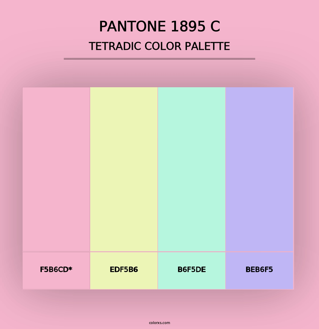 PANTONE 1895 C - Tetradic Color Palette