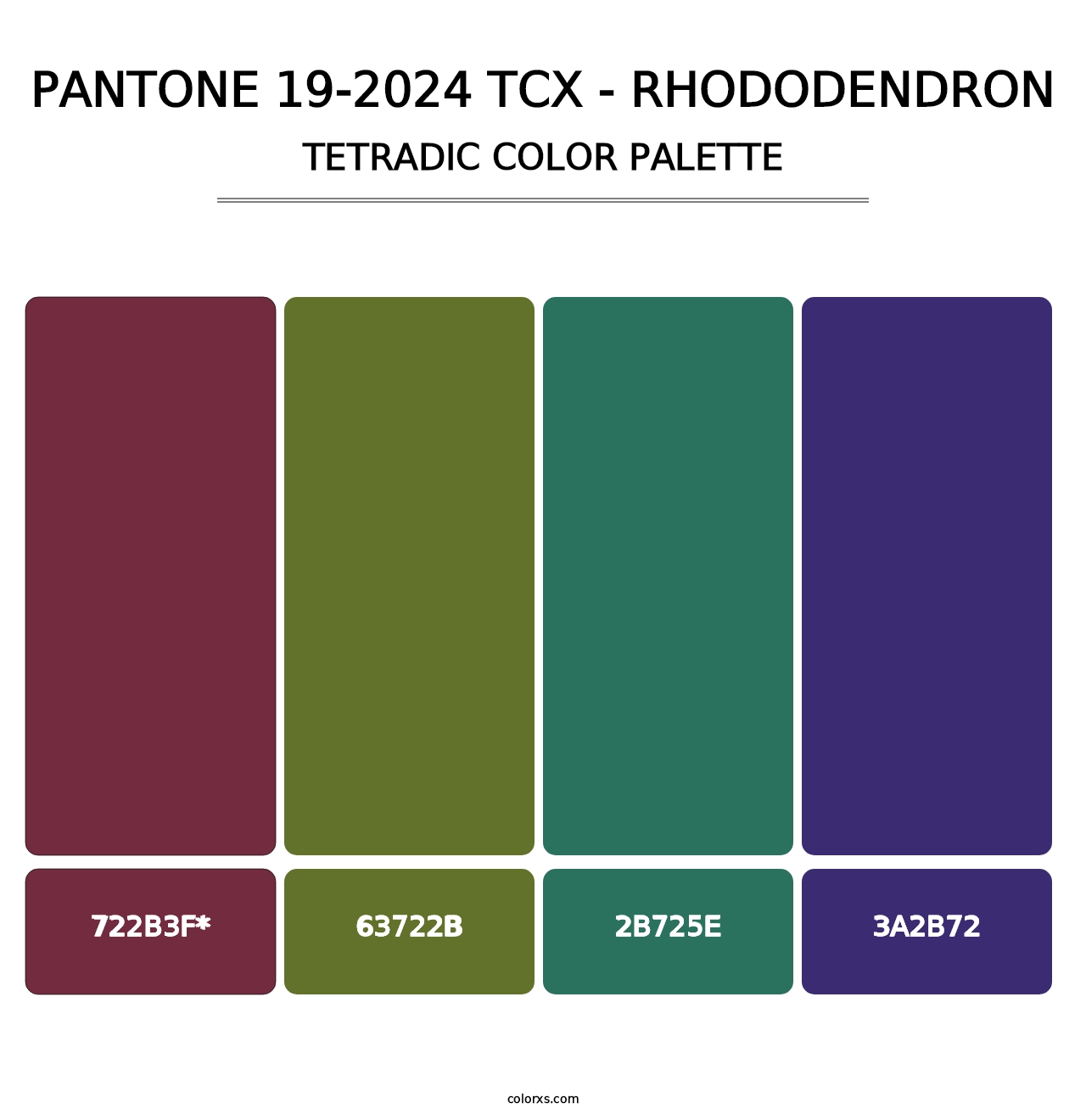 PANTONE 19-2024 TCX - Rhododendron - Tetradic Color Palette