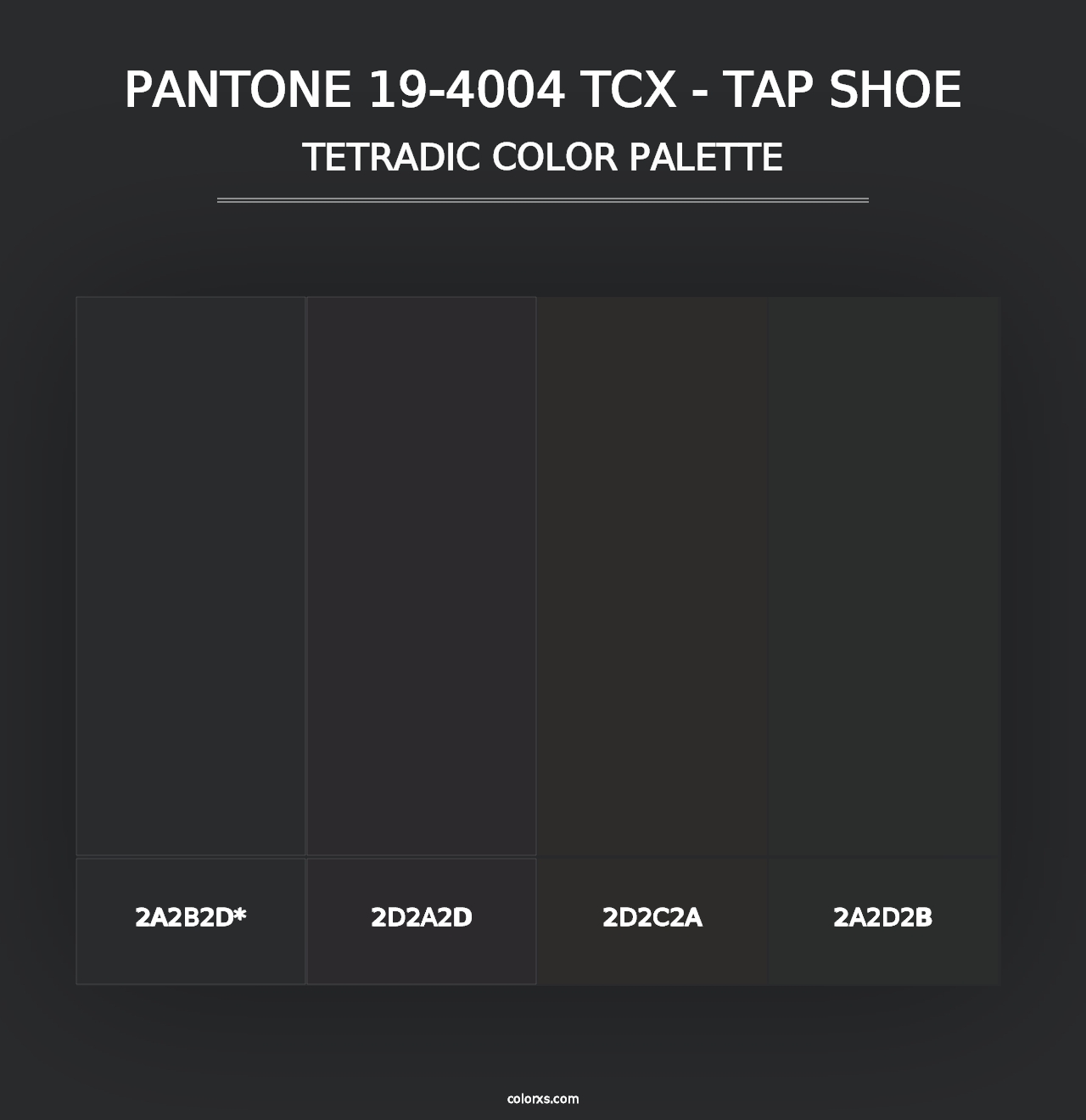 PANTONE 19-4004 TCX - Tap Shoe - Tetradic Color Palette