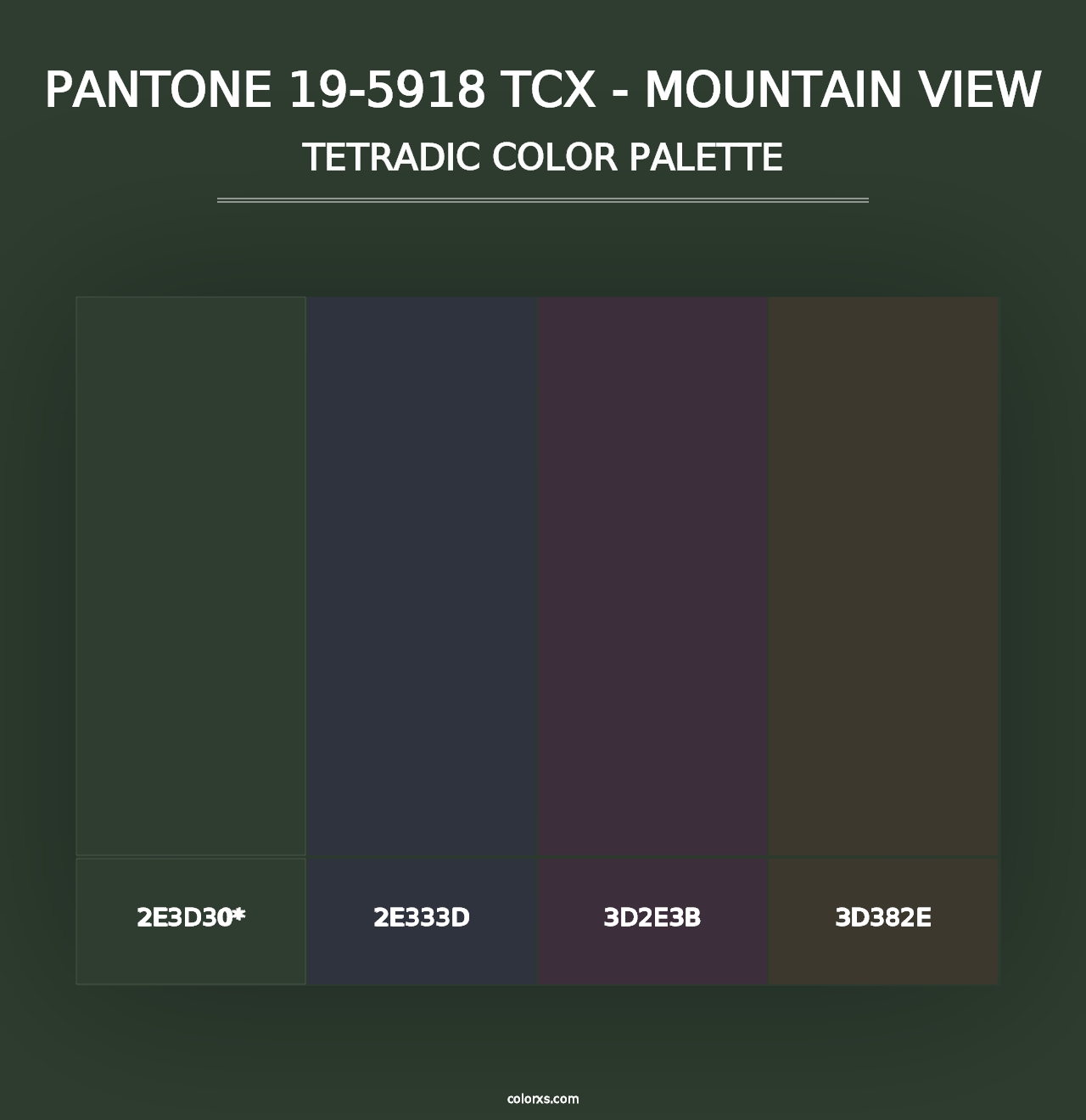 PANTONE 19-5918 TCX - Mountain View - Tetradic Color Palette