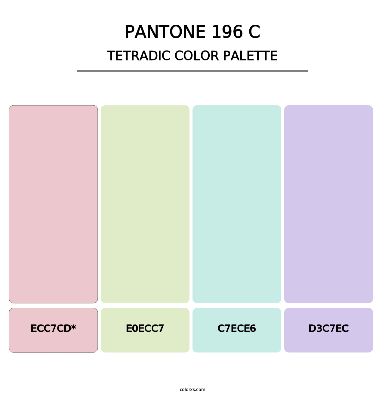 PANTONE 196 C - Tetradic Color Palette