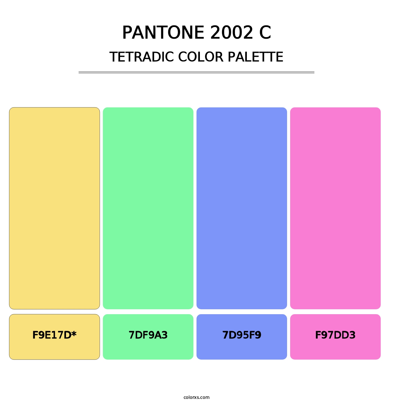 PANTONE 2002 C - Tetradic Color Palette