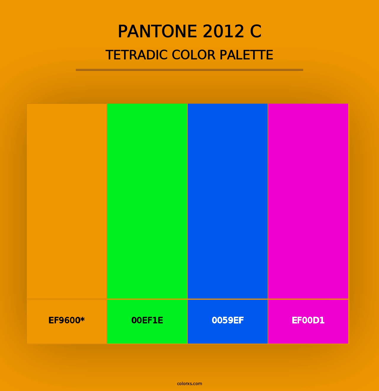 PANTONE 2012 C - Tetradic Color Palette