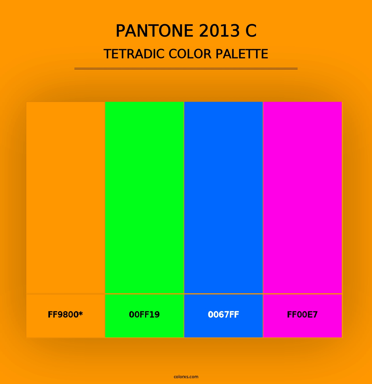 PANTONE 2013 C - Tetradic Color Palette