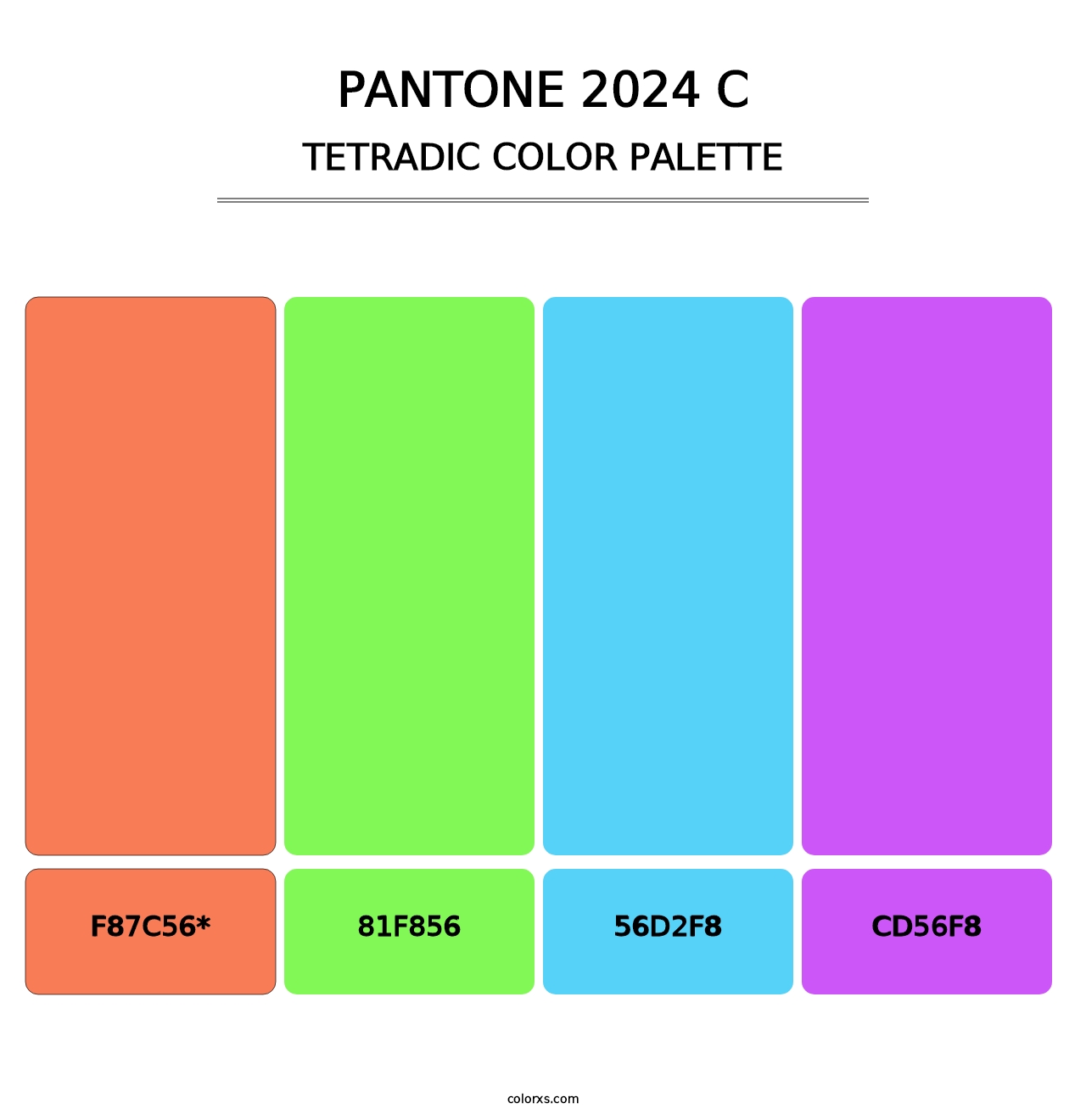 PANTONE 2024 C - Tetradic Color Palette
