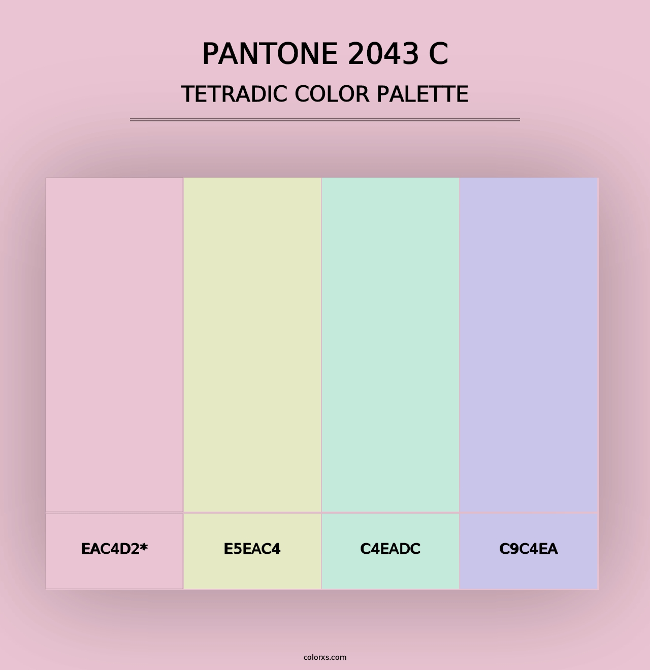 PANTONE 2043 C - Tetradic Color Palette