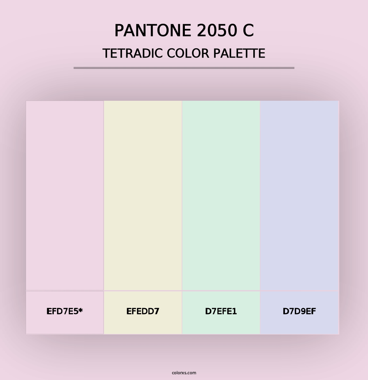 PANTONE 2050 C - Tetradic Color Palette