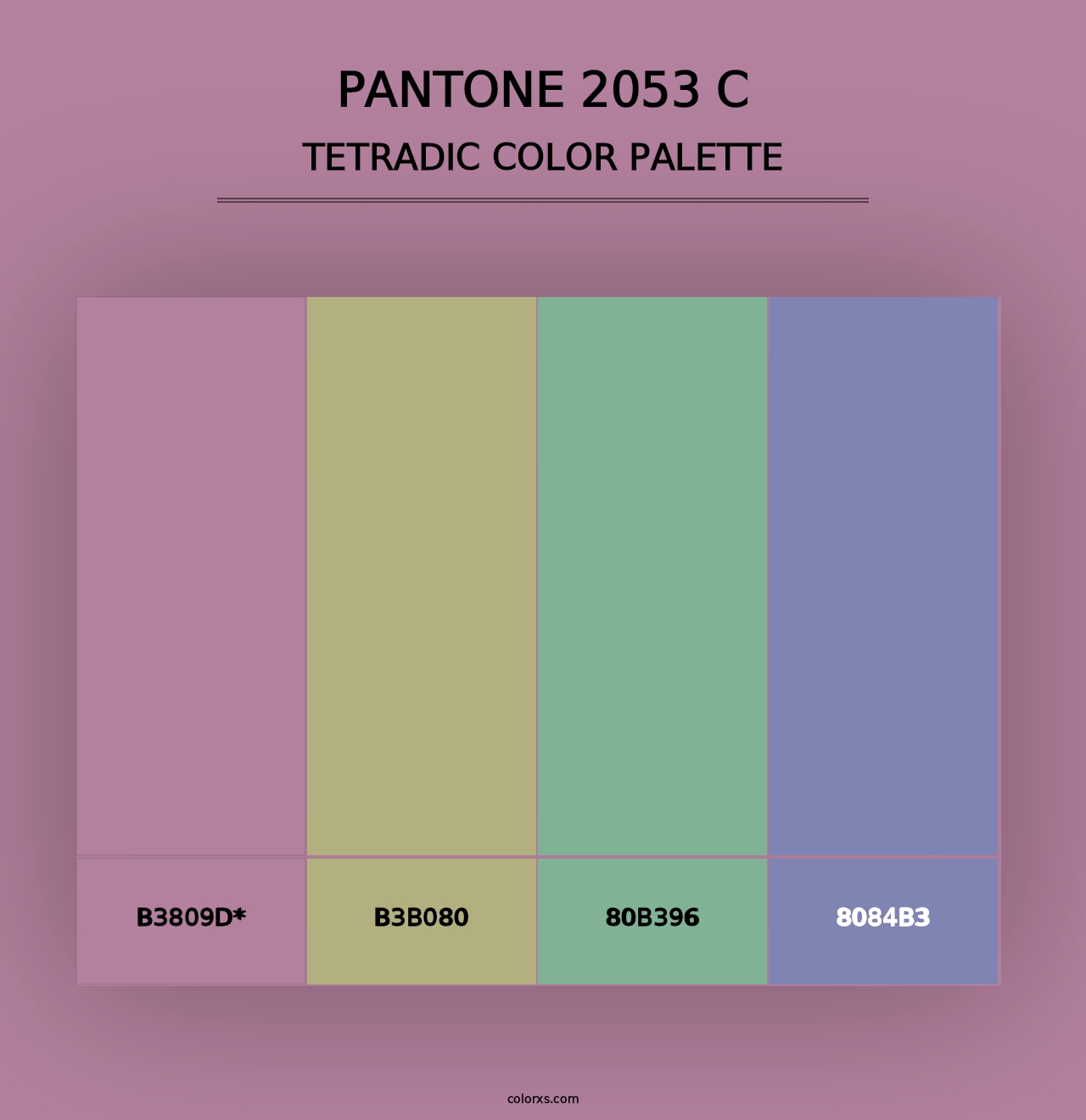 PANTONE 2053 C - Tetradic Color Palette