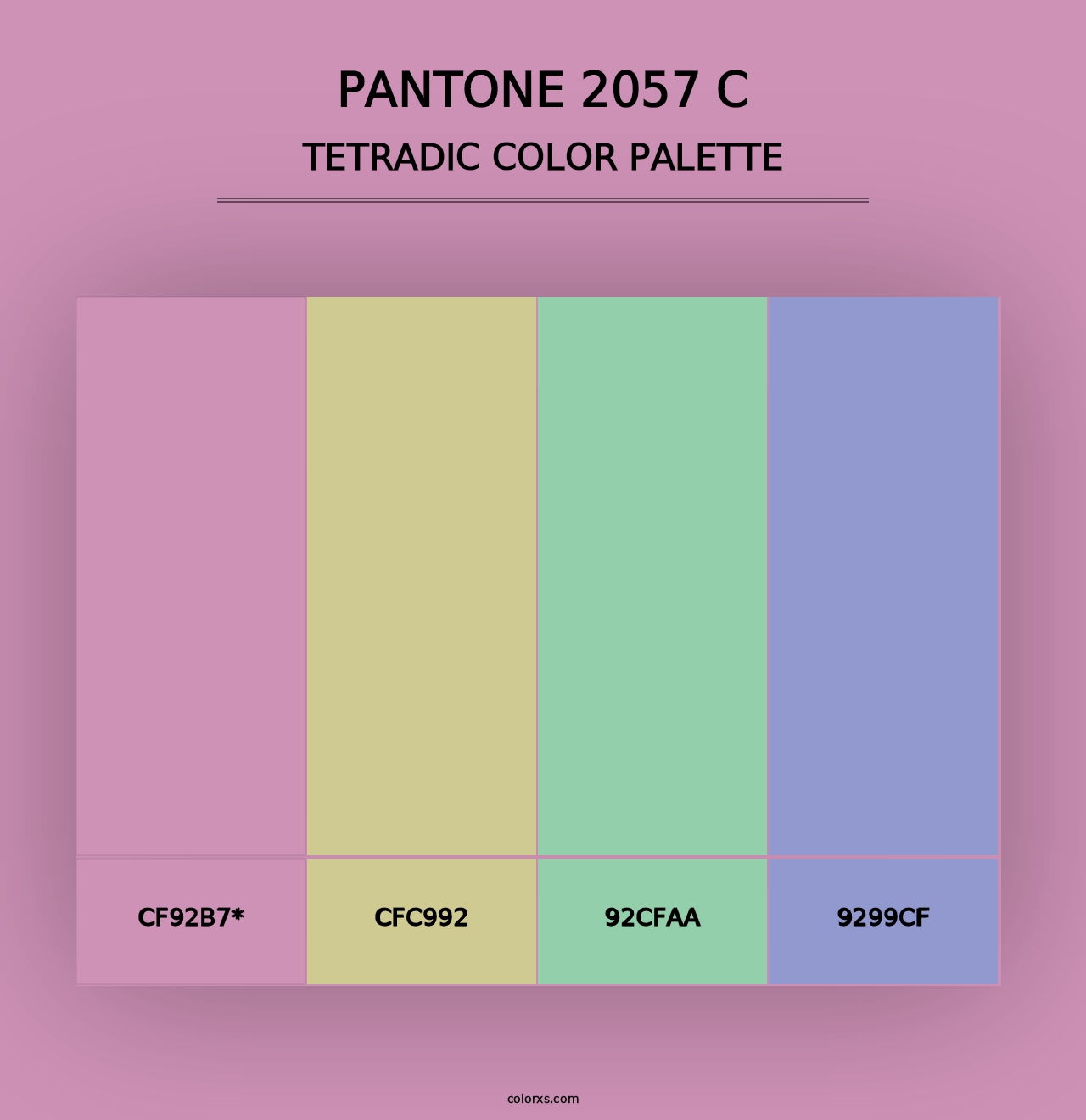 PANTONE 2057 C - Tetradic Color Palette