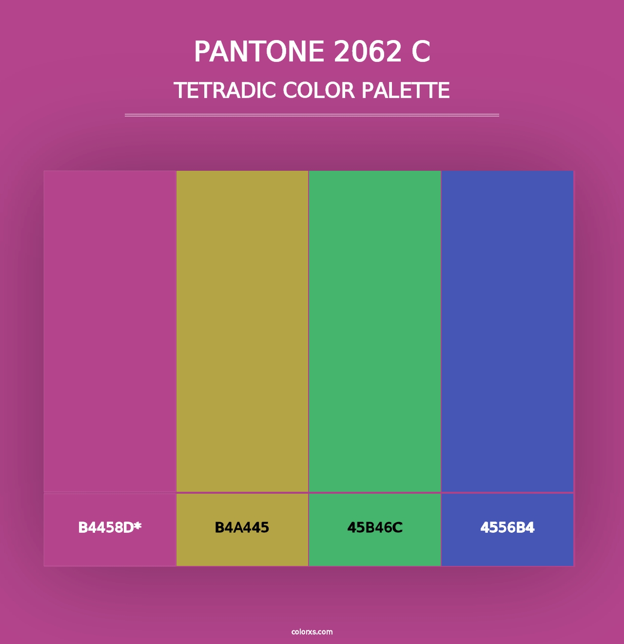 PANTONE 2062 C - Tetradic Color Palette