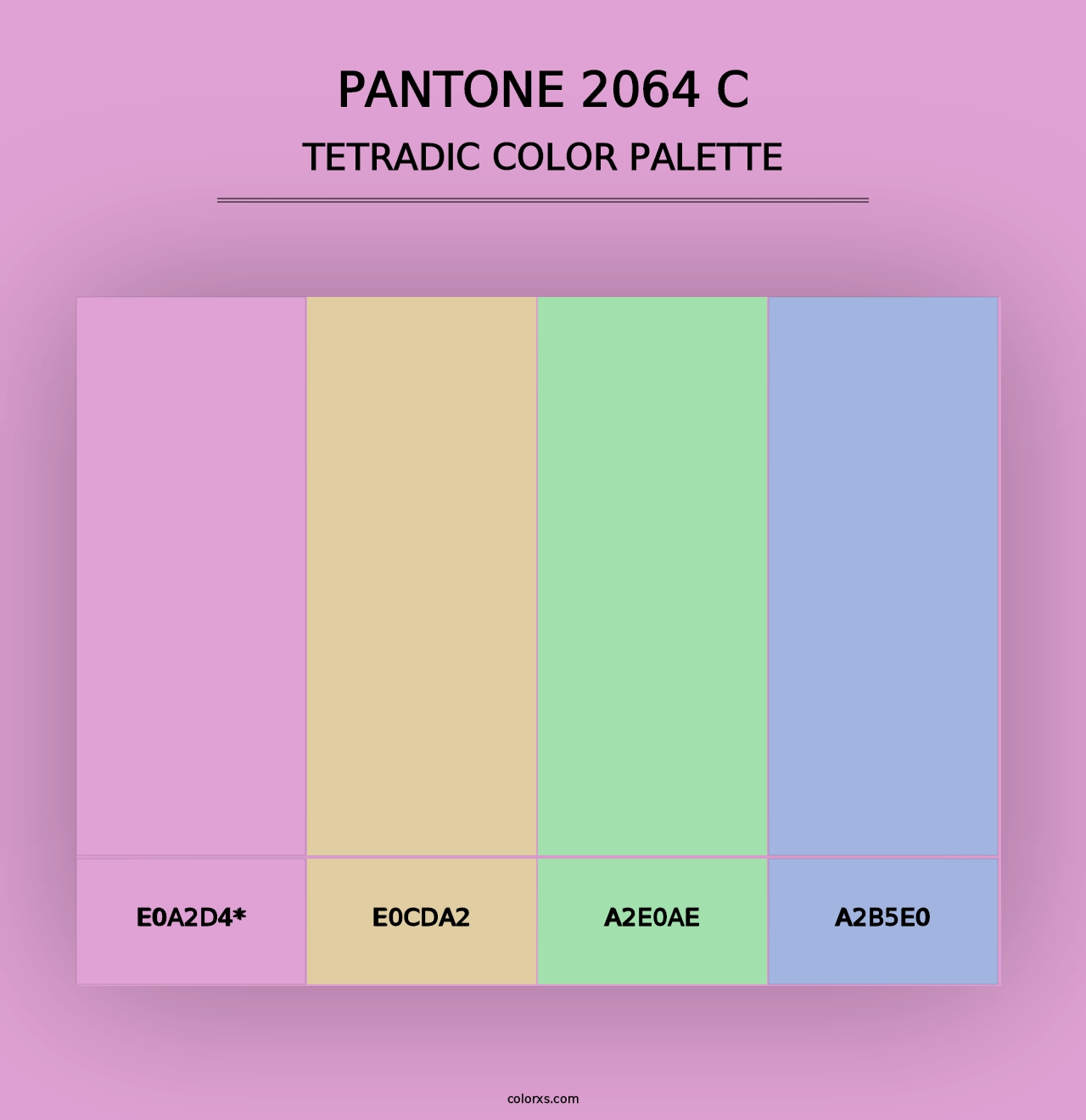 PANTONE 2064 C - Tetradic Color Palette