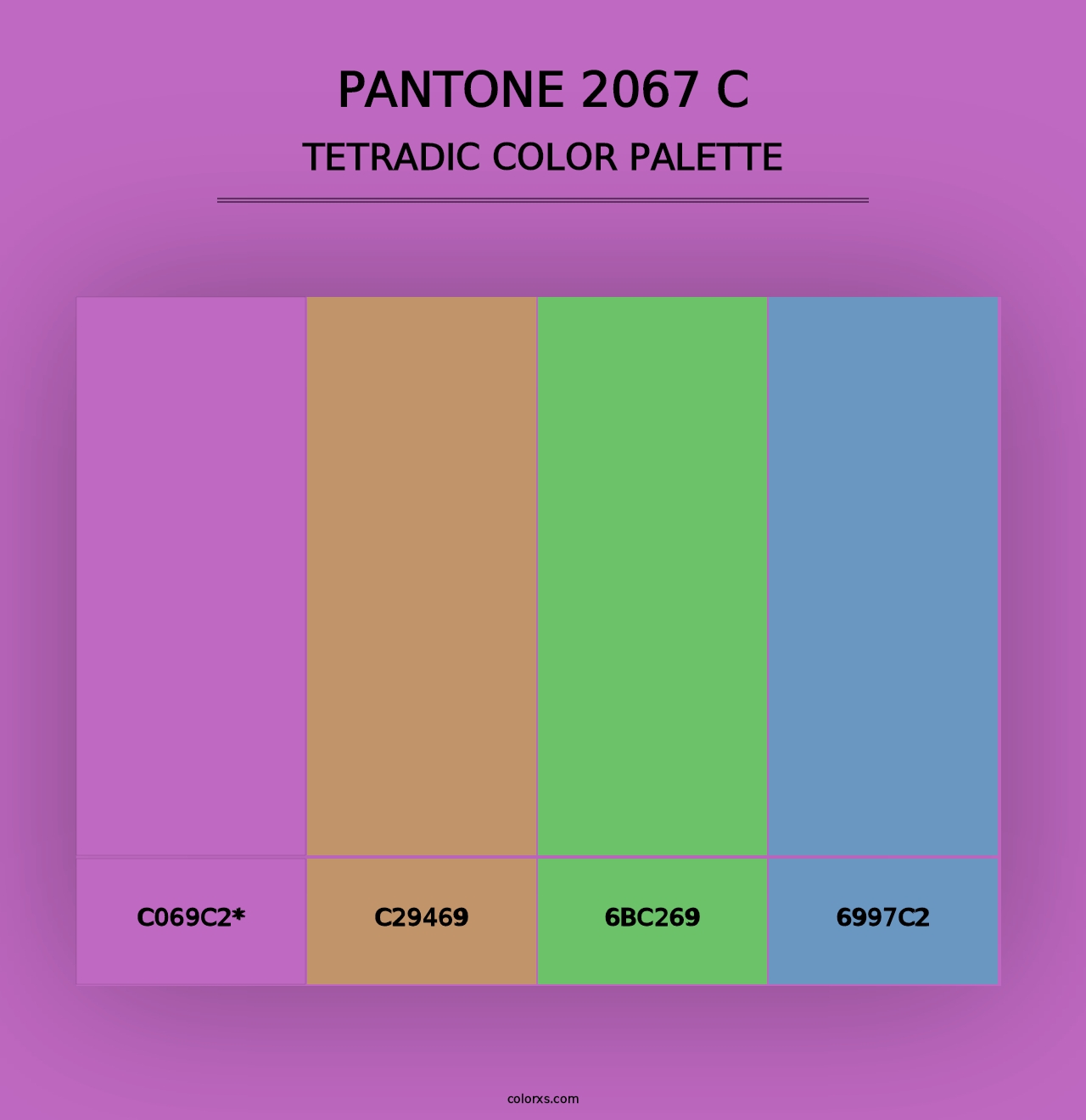 PANTONE 2067 C - Tetradic Color Palette