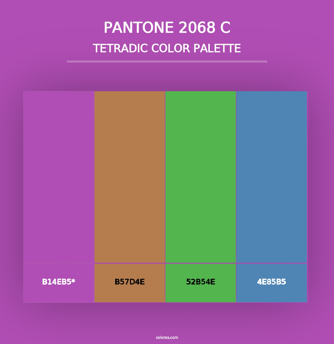 PANTONE 2068 C - Tetradic Color Palette