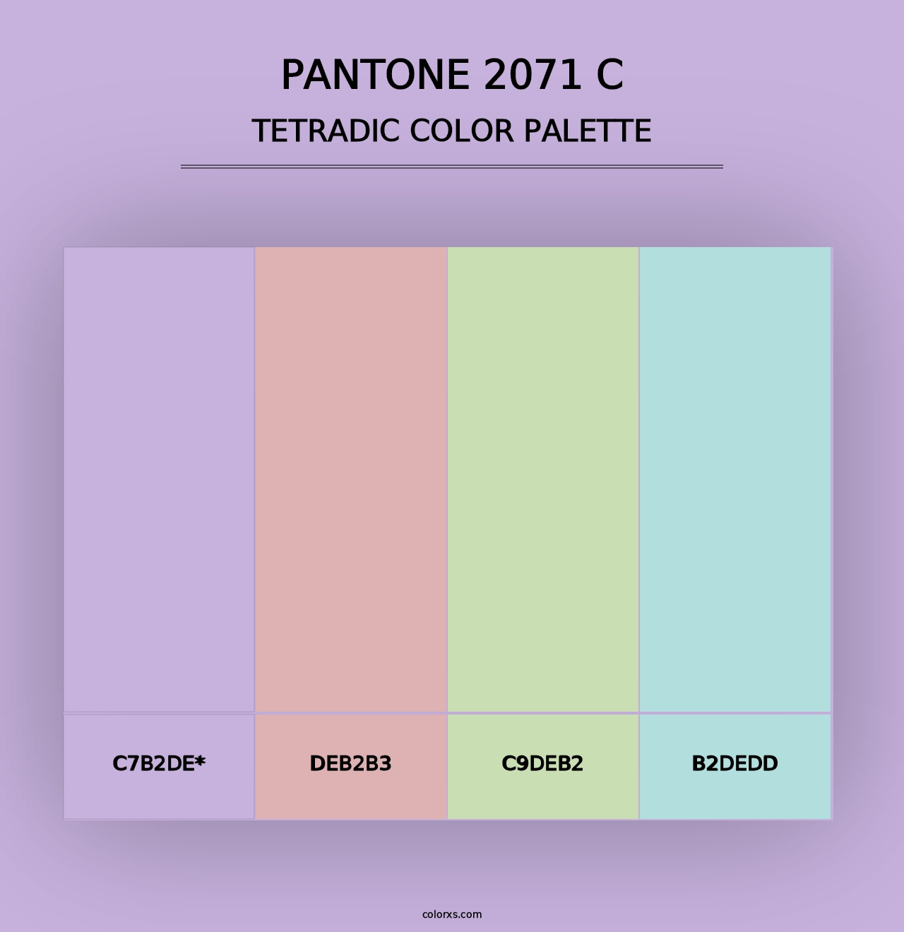 PANTONE 2071 C - Tetradic Color Palette