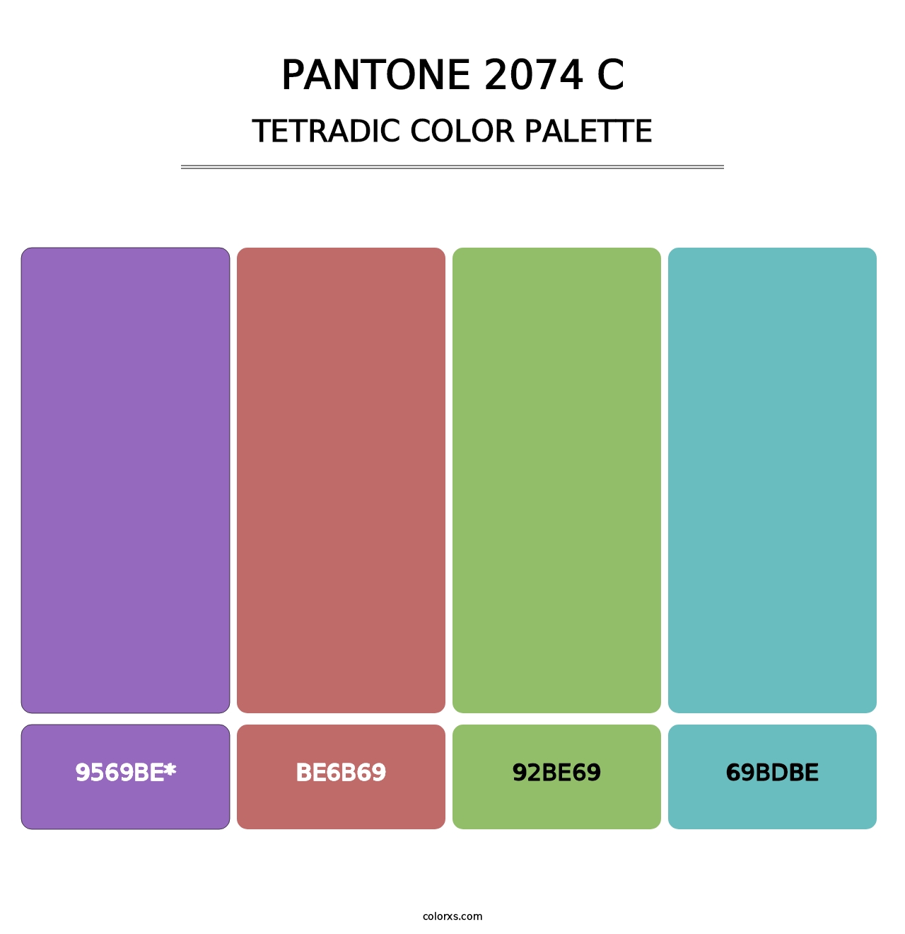 PANTONE 2074 C - Tetradic Color Palette