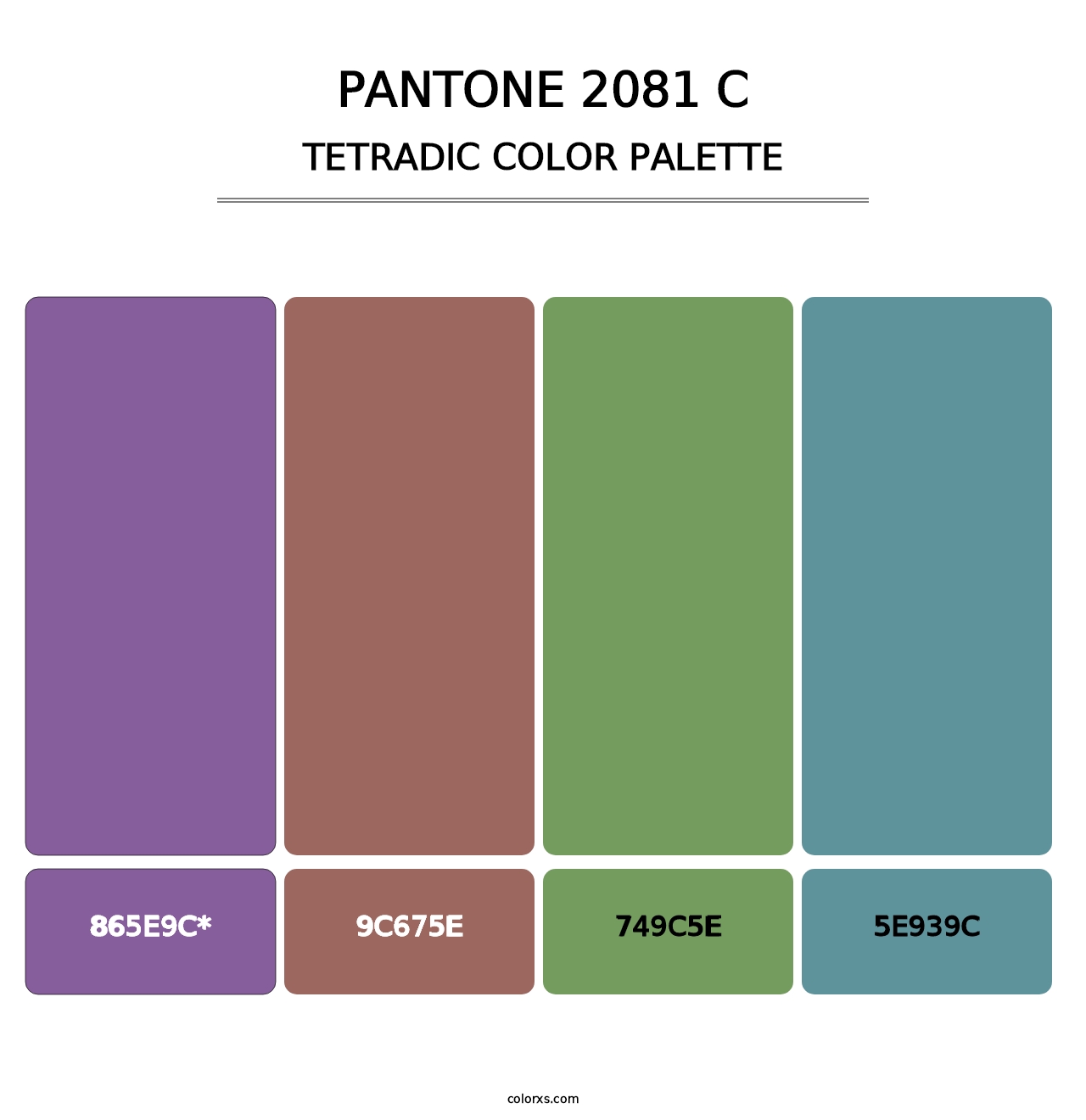 PANTONE 2081 C - Tetradic Color Palette