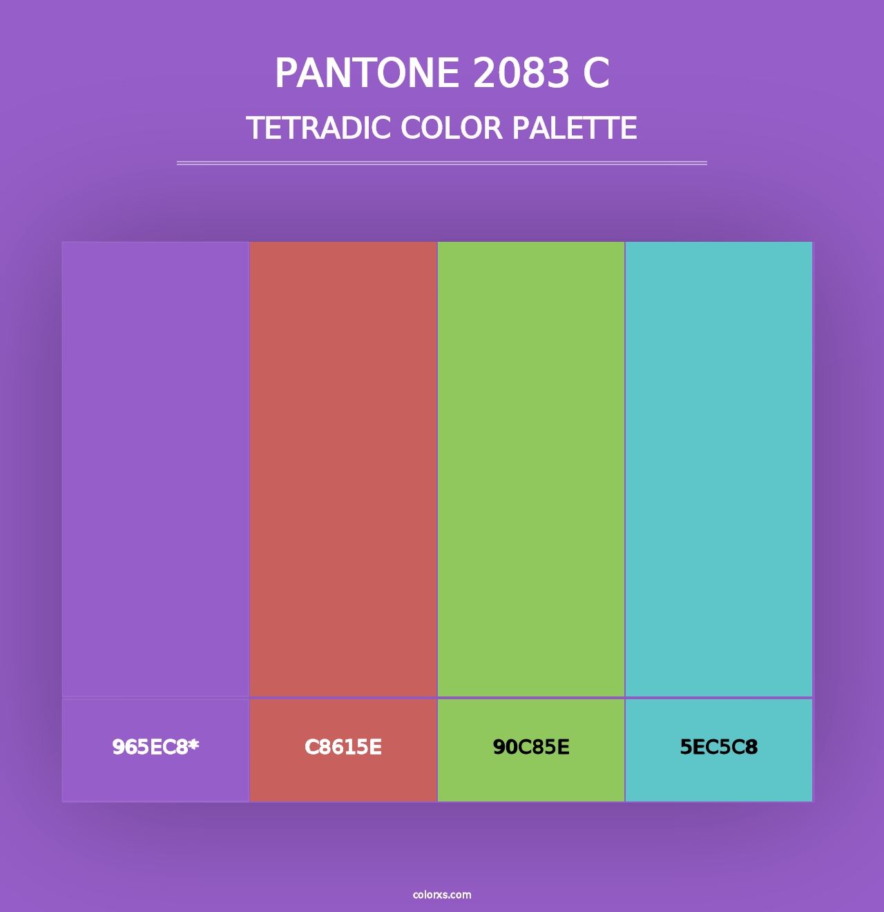 PANTONE 2083 C - Tetradic Color Palette