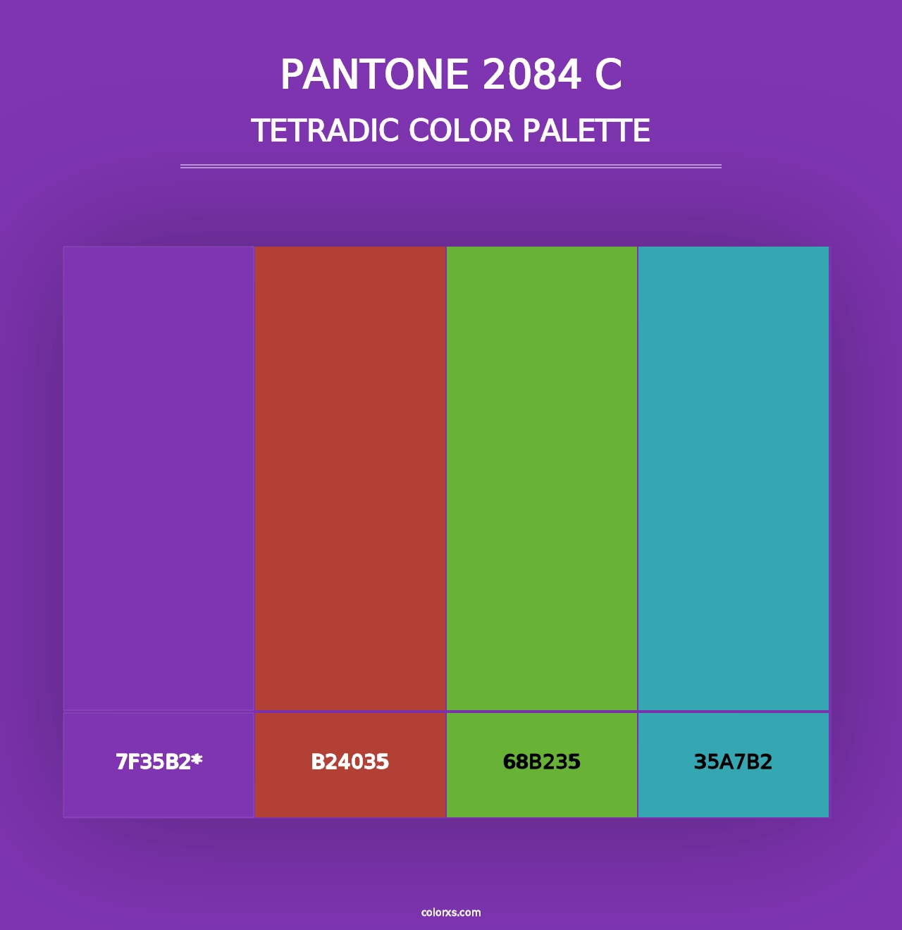 PANTONE 2084 C - Tetradic Color Palette