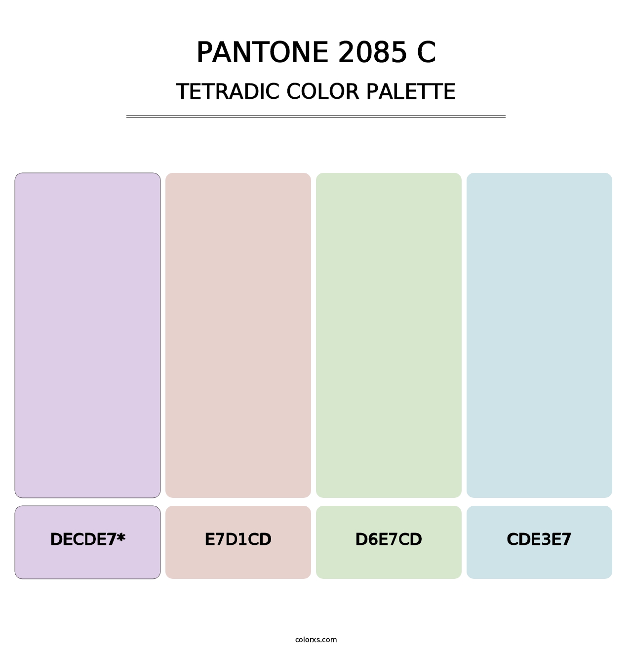 PANTONE 2085 C - Tetradic Color Palette