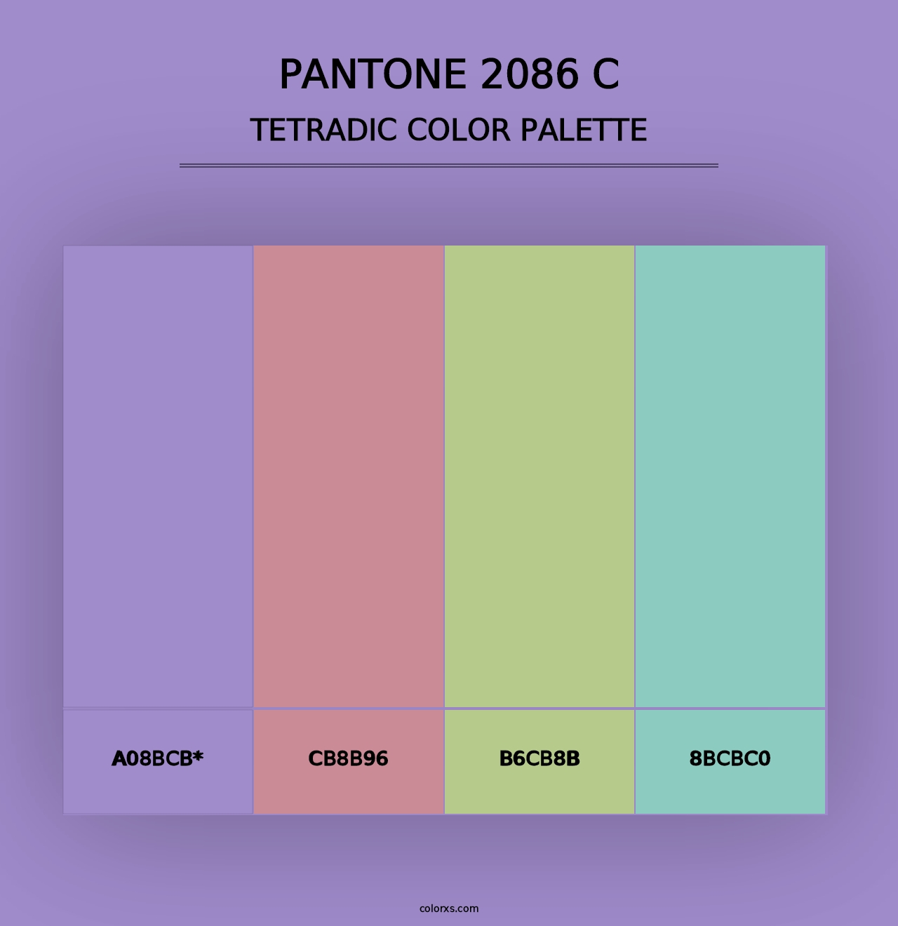 PANTONE 2086 C - Tetradic Color Palette