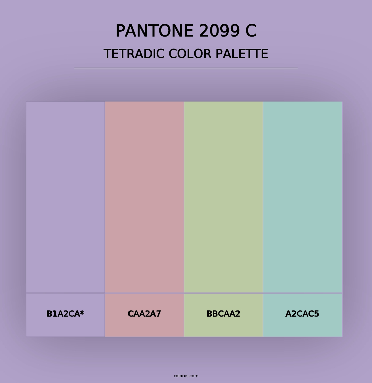 PANTONE 2099 C - Tetradic Color Palette