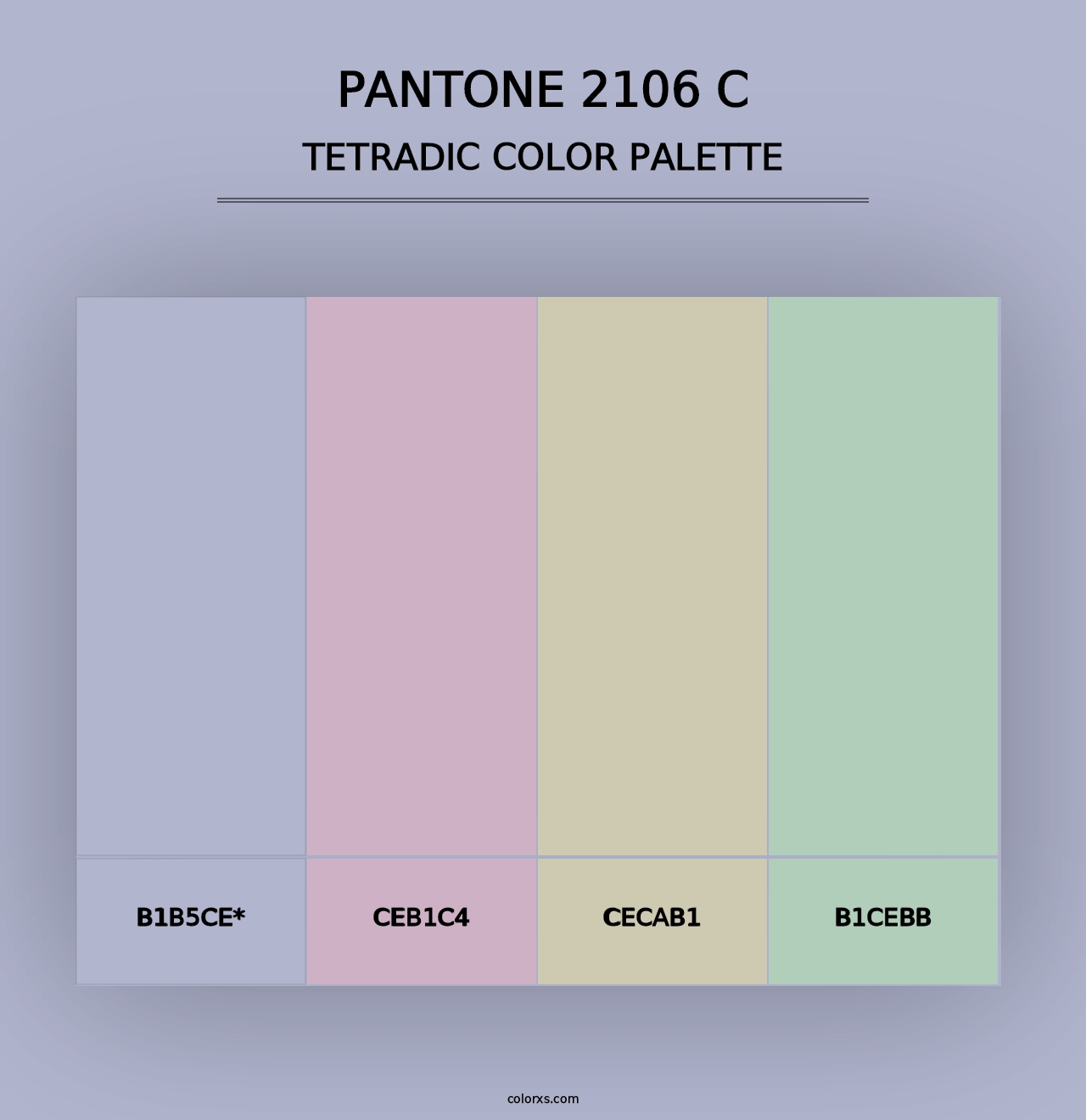 PANTONE 2106 C - Tetradic Color Palette