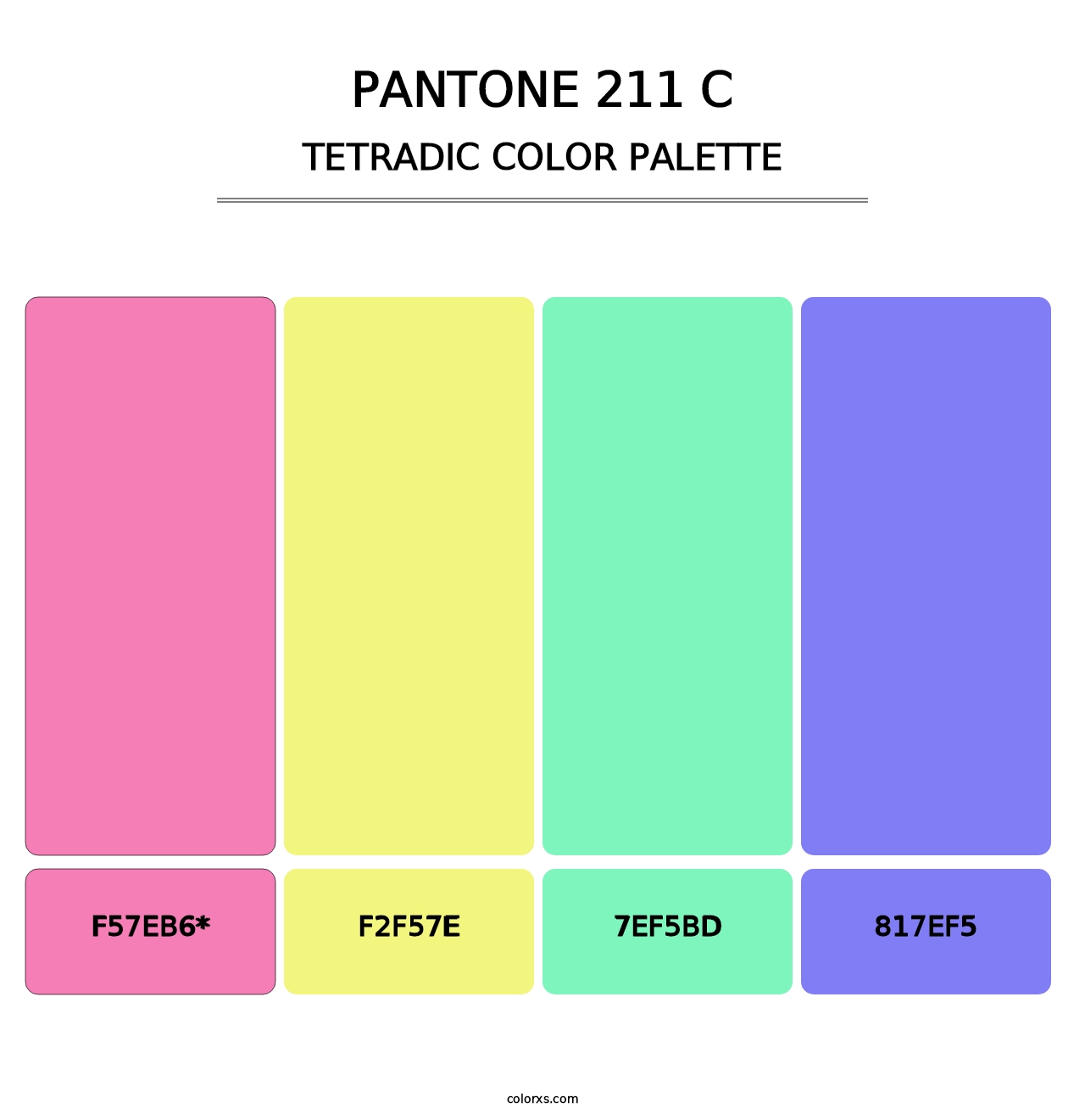 PANTONE 211 C - Tetradic Color Palette