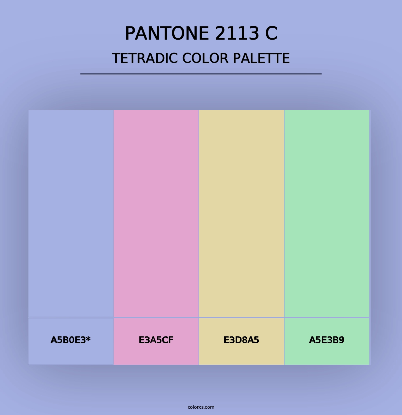 PANTONE 2113 C - Tetradic Color Palette