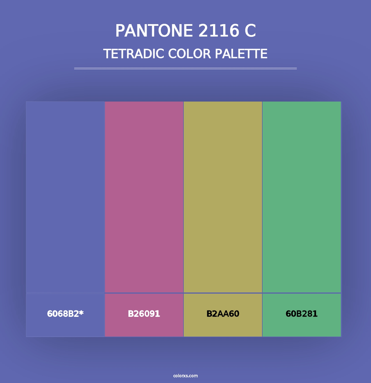 PANTONE 2116 C - Tetradic Color Palette