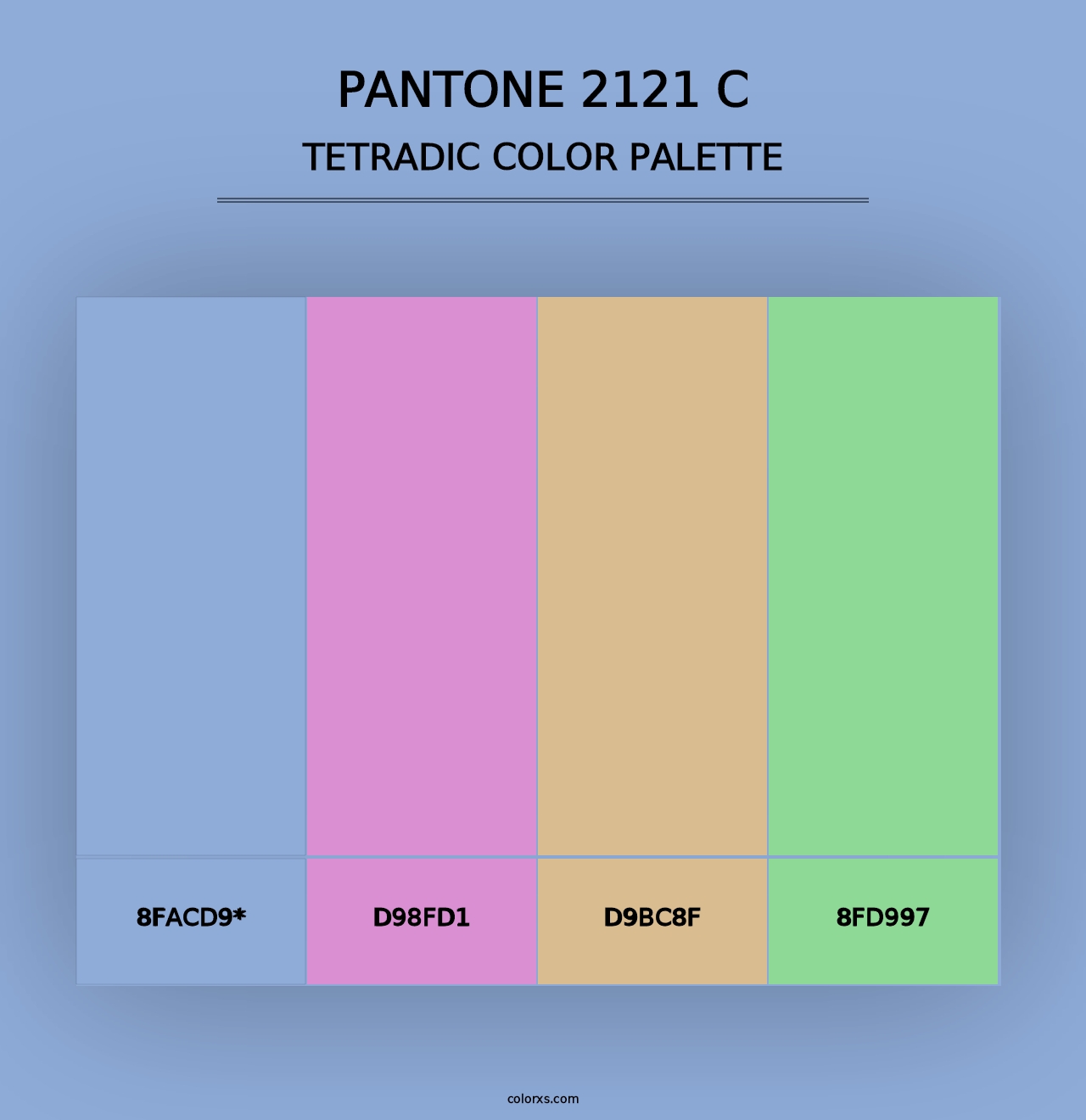 PANTONE 2121 C - Tetradic Color Palette