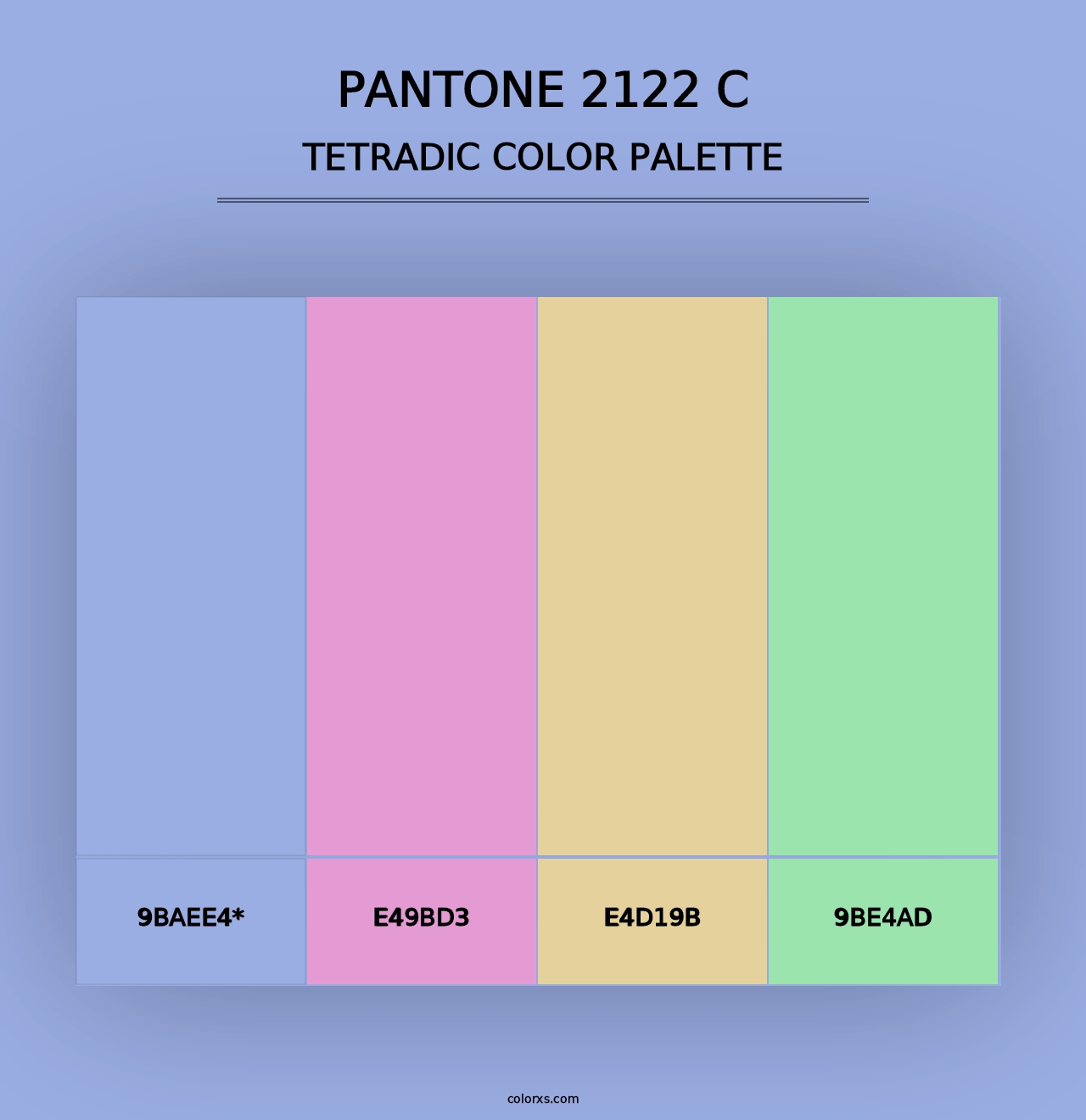 PANTONE 2122 C - Tetradic Color Palette