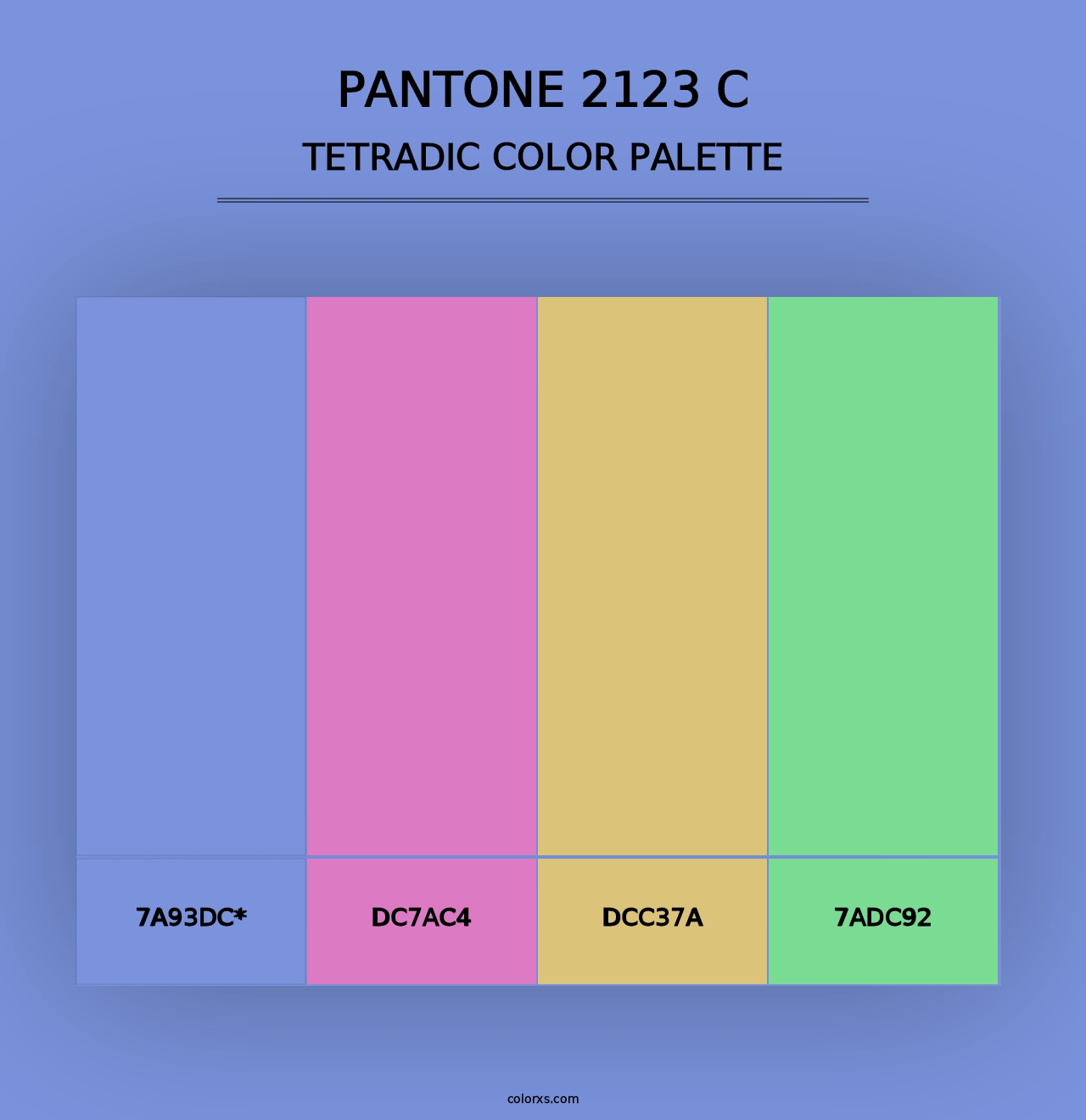 PANTONE 2123 C - Tetradic Color Palette