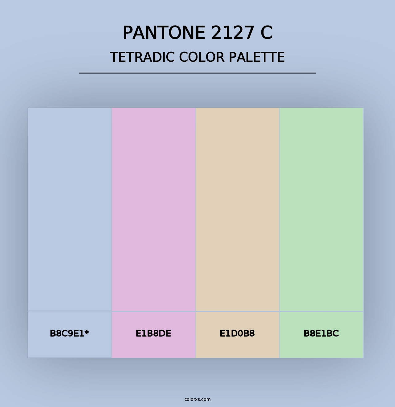 PANTONE 2127 C - Tetradic Color Palette