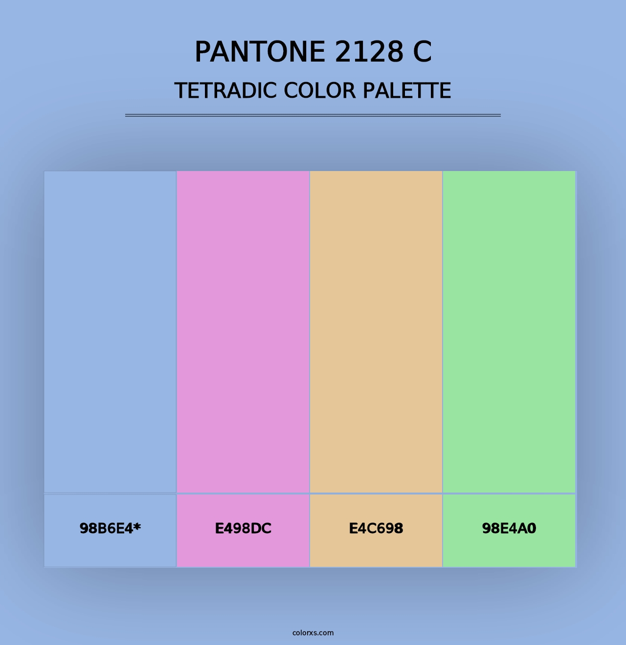 PANTONE 2128 C - Tetradic Color Palette