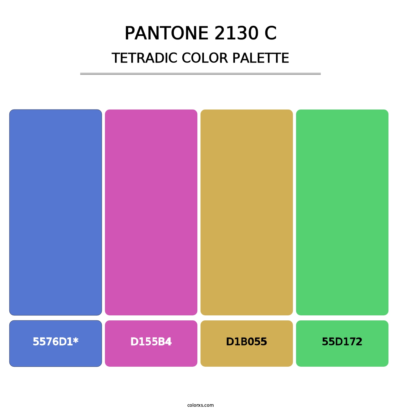 PANTONE 2130 C - Tetradic Color Palette