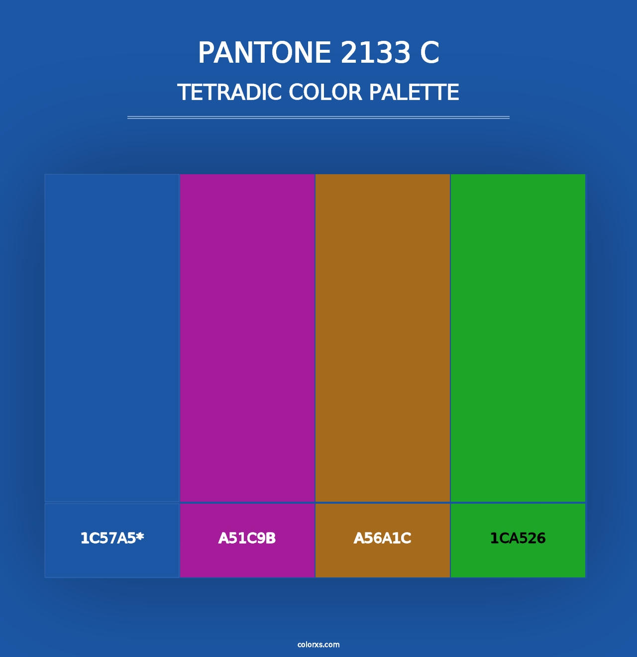 PANTONE 2133 C - Tetradic Color Palette