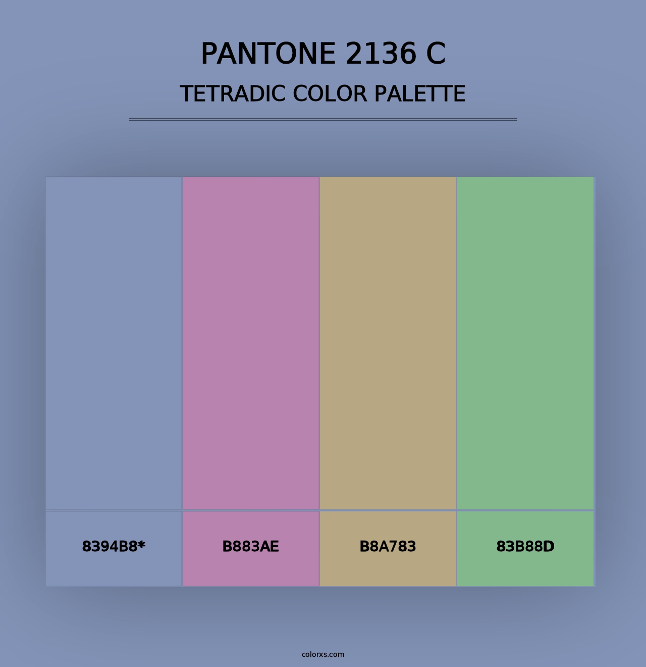 PANTONE 2136 C - Tetradic Color Palette