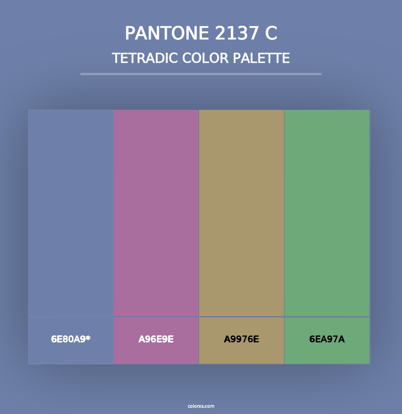 PANTONE 2137 C - Tetradic Color Palette