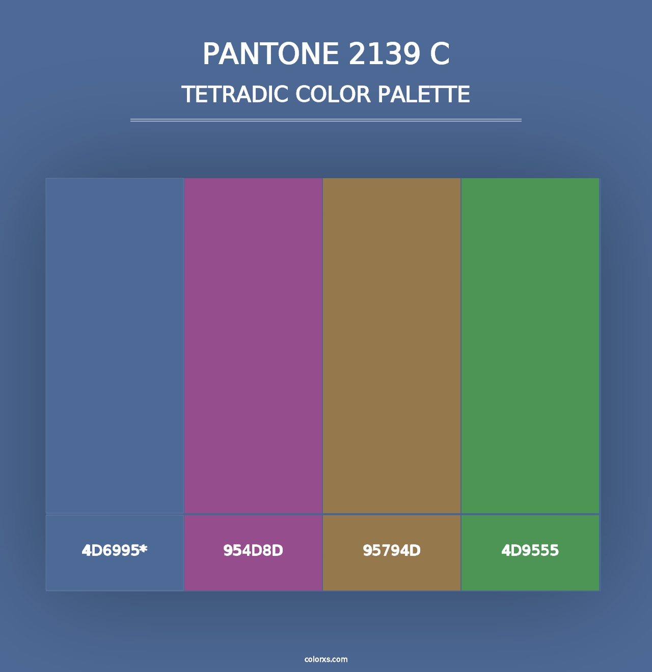 PANTONE 2139 C - Tetradic Color Palette