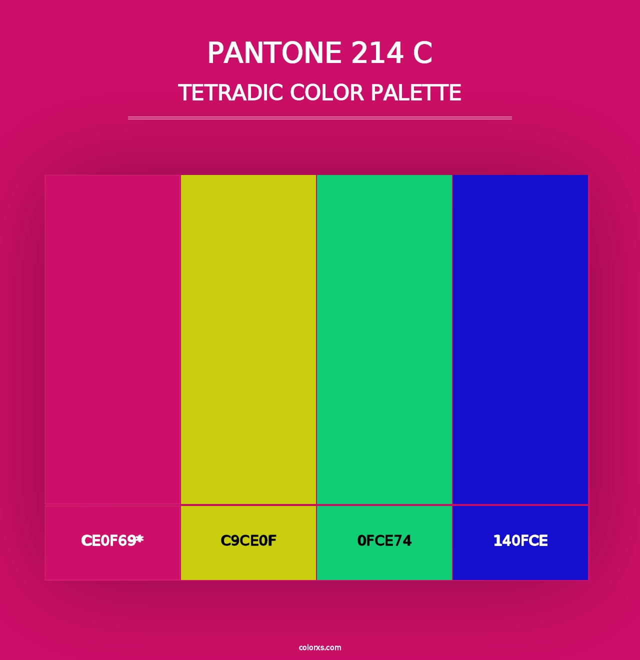 PANTONE 214 C - Tetradic Color Palette