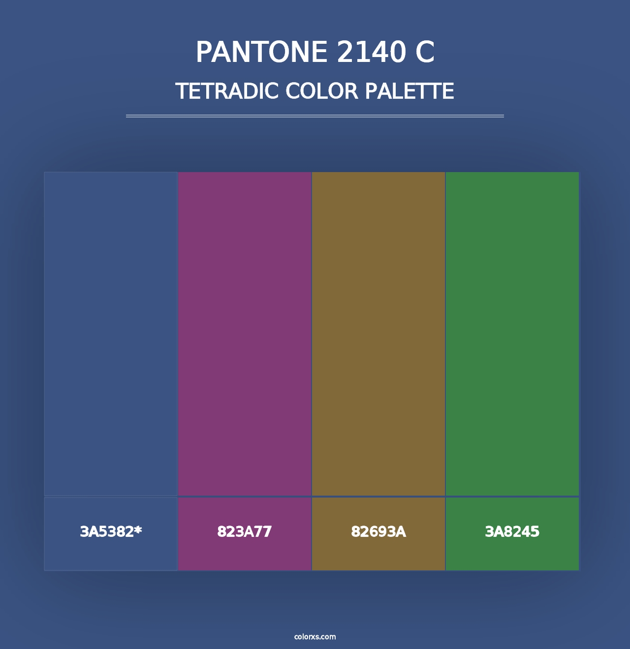 PANTONE 2140 C - Tetradic Color Palette