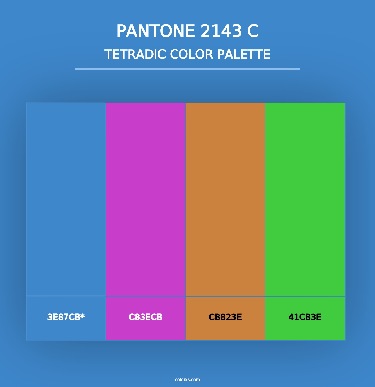 PANTONE 2143 C - Tetradic Color Palette