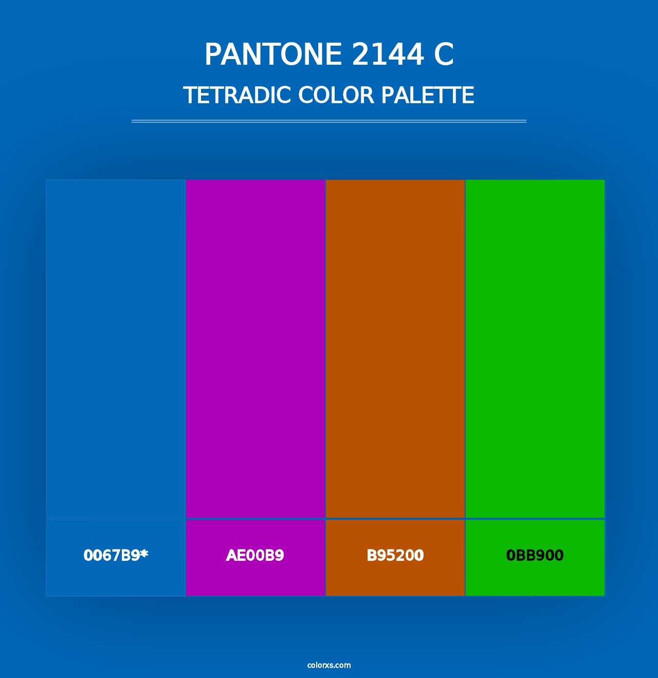 PANTONE 2144 C - Tetradic Color Palette