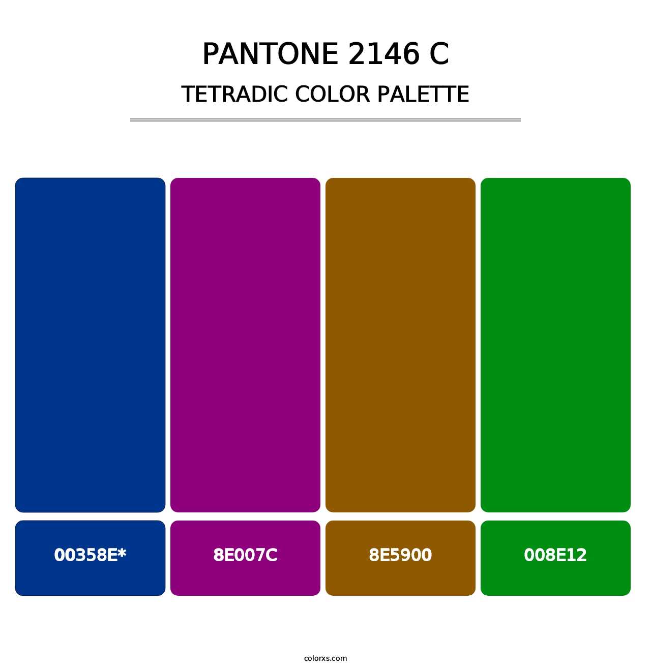 PANTONE 2146 C - Tetradic Color Palette