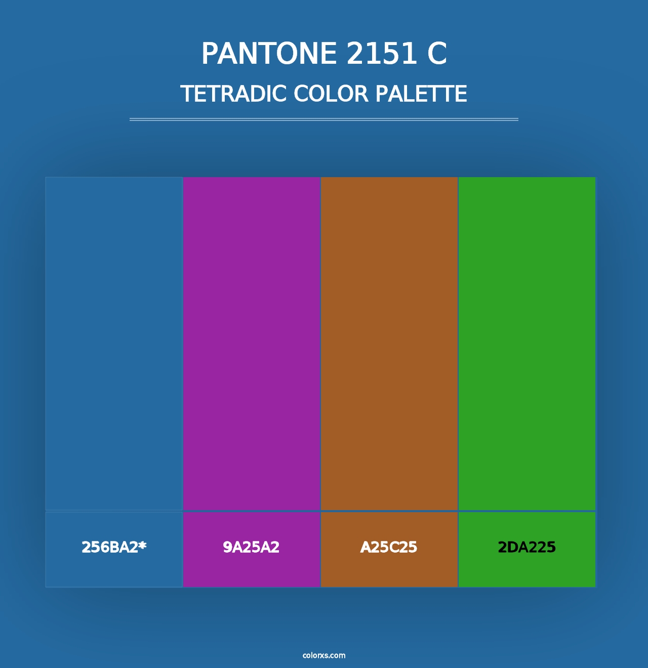 PANTONE 2151 C - Tetradic Color Palette