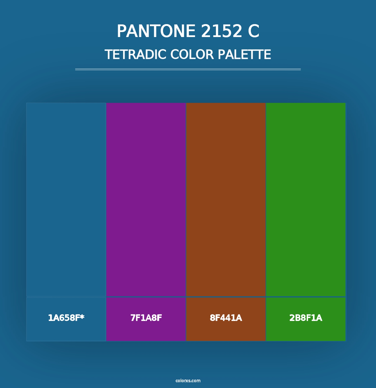 PANTONE 2152 C - Tetradic Color Palette