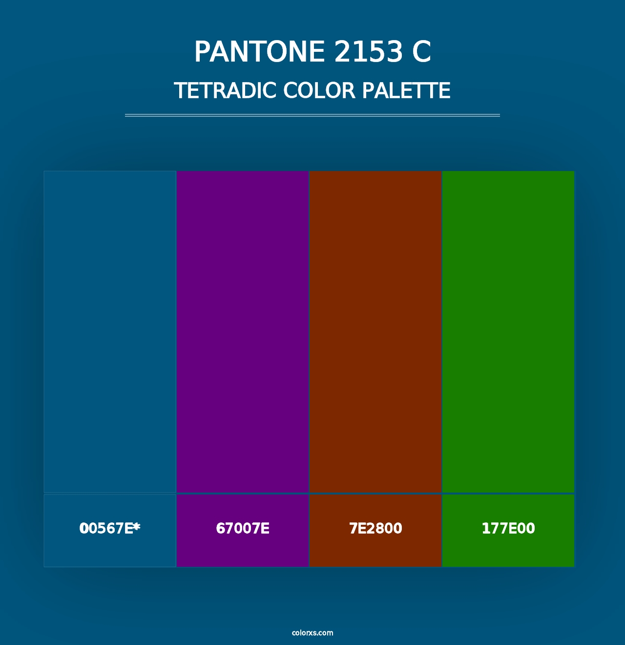 PANTONE 2153 C - Tetradic Color Palette