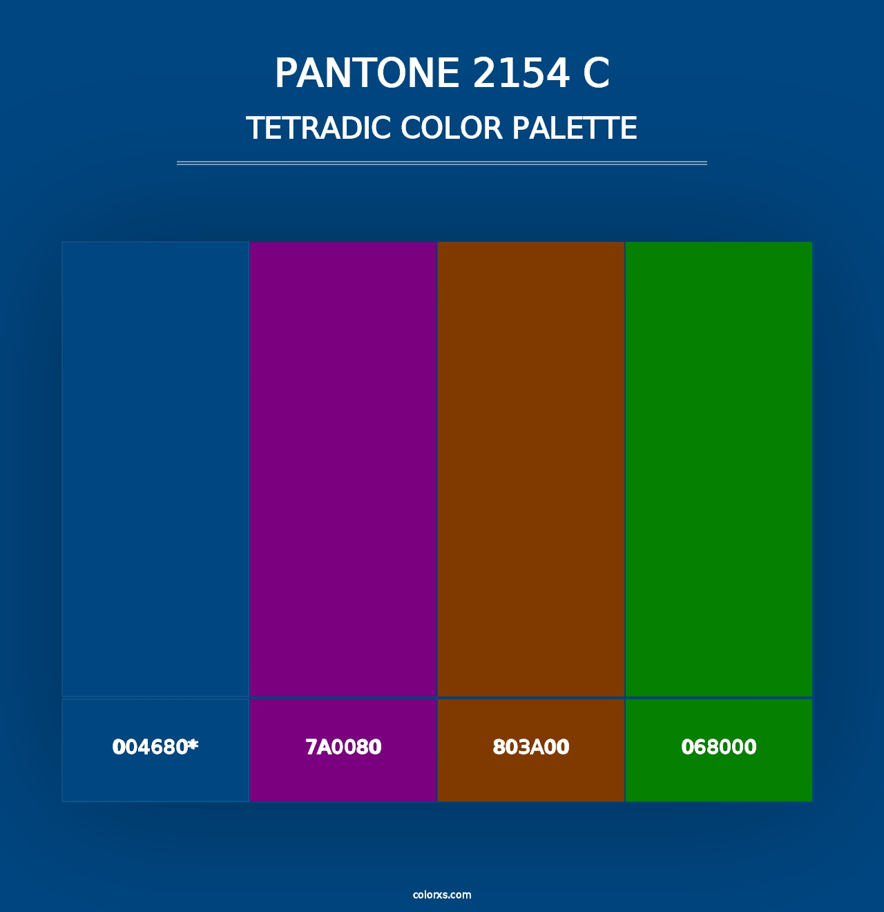 PANTONE 2154 C - Tetradic Color Palette